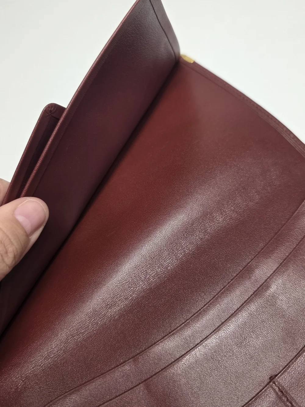Cartier Burgundy Long Leather Wallet